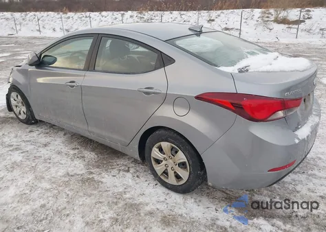 2016 Hyundai Elantra Se from USA, damaged, VIN 5NPDH4AE4GH678081